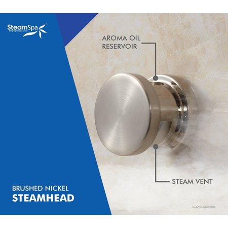 Steamspa Indulgence Control Kit in Brushed Nickel INPKBN